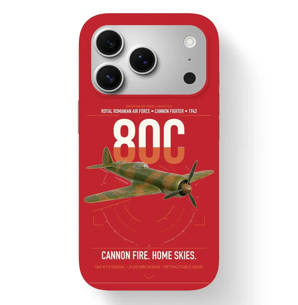 IAR 80C design on red magsafe iphone case, for iPhone 17 Pro