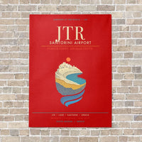 Thumbnail for Santorini Airport JTR - Canvas Framed - Red