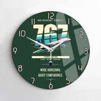 Thumbnail for Boeing 767-300ER design on dark green no frame wall clock
