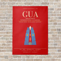 Thumbnail for Aeropuerto Internacional La Aurora GUA - Canvas Framed - Red