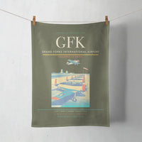 Thumbnail for Grand Forks International Airport (GFK) design on green army towel