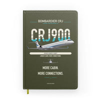 Thumbnail for Bombardier CRJ900 design on green army notebook