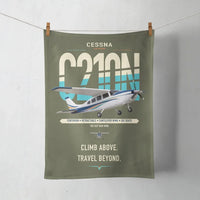 Thumbnail for Cessna T210N Centurion design on green army towel
