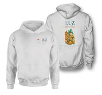 Thumbnail for Lublin Airport (LUZ) design on white double-side hoodie