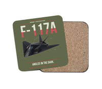 Thumbnail for F-117A Nighthawk design on green army 1 piece coaster