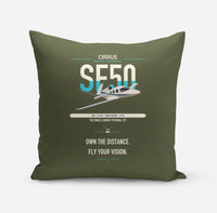 Thumbnail for Cirrus Vision Jet G2+ design on green army pillow