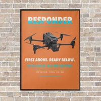Thumbnail for BRINC Responder vertical canvas print - framed - orange background