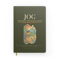 Thumbnail for Yogyakarta International Airport (JOG) design on green army notebook