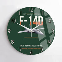 Thumbnail for F-14D Tomcat Sweep The Wings Clear The Sky design on dark green no frame wall clock