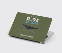 Thumbnail for B-2A Spirit design on green army MacBook case