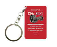 Thumbnail for CF6-80E1 Key Chain design on red key chain