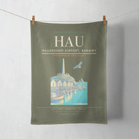 Thumbnail for Haugesund Airport, Karmøy (HAU) design on green army towel