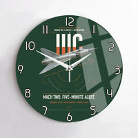 Thumbnail for Dassault Mirage IIIC design on dark green no frame wall clock