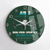 Thumbnail for DJI Air 3 design on dark green no frame wall clock