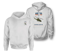 Thumbnail for Bell AH-1G Cobra design on white double-side hoodie, double-side print