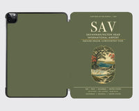 Thumbnail for Savannah-Hilton Head International Airport (SAV) design on green army ipad tablet case