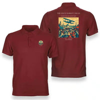 Thumbnail for VINTAGE G4498 - The Spice Market Circle - Double-Side Polo T-Shirt design on red
