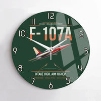 Thumbnail for F-107A Ultra Sabre design on dark green no frame wall clock