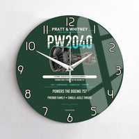 Thumbnail for PW2040 design on dark green no frame wall clock