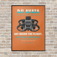 Thumbnail for DJI Avata vertical canvas print - framed - orange background
