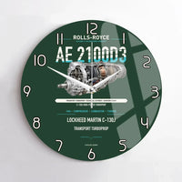 Thumbnail for AE 2100D3 design on dark green no frame wall clock