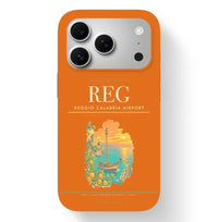 Thumbnail for Reggio Calabria Airport (REG) design on orange iPhone 17 Pro MagSafe case
