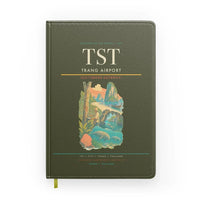 Thumbnail for Trang Airport (TST) design on green army notebook