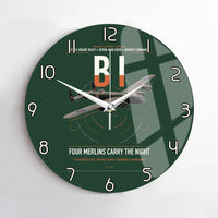Thumbnail for Avro Lancaster B I design on dark green no frame wall clock
