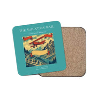 Thumbnail for The Mountain Mail - Designed Coasters design on turquoise 1-piece