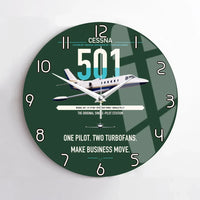 Thumbnail for Cessna 501 Citation I SP design on dark green no frame wall clock
