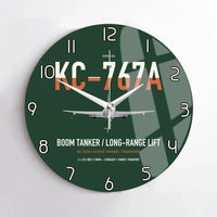 Thumbnail for Boeing KC-767A design on dark green no frame wall clock