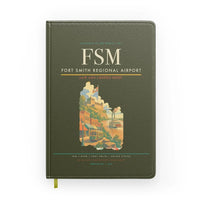 Thumbnail for Fort Smith Regional Airport (FSM) design on green army notebook