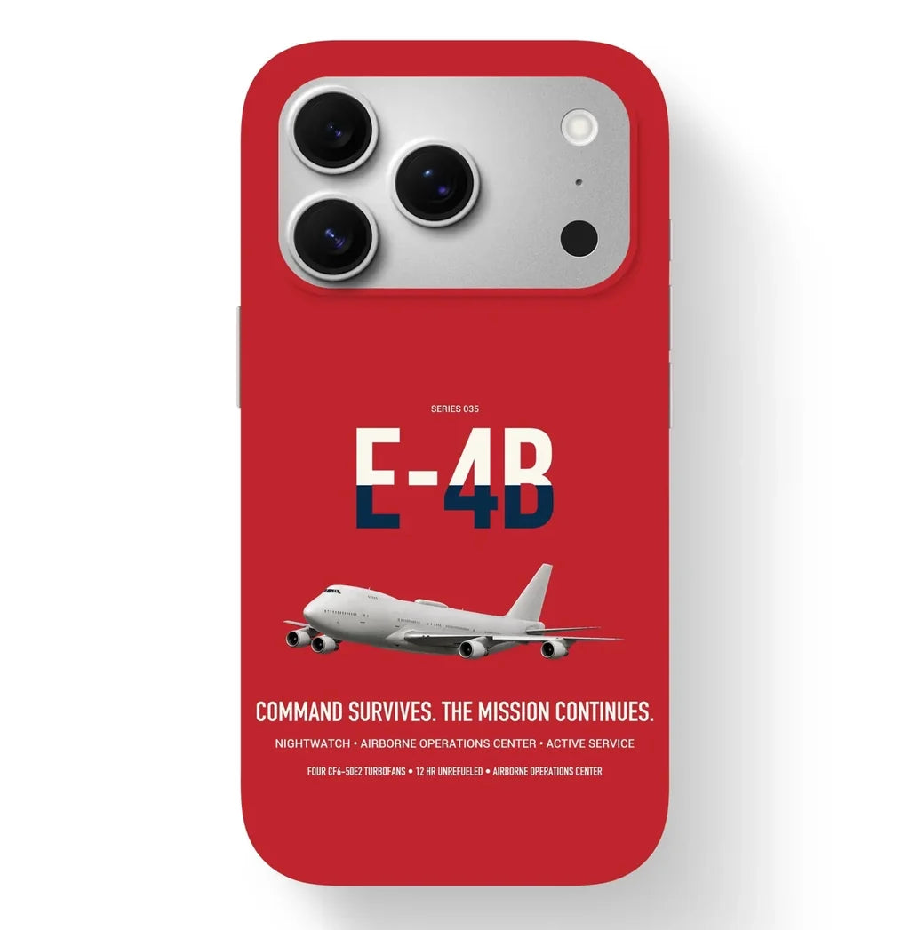 E-4B Nightwatch design on red magsafe iphone case, for iPhone 17 Pro