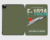 Thumbnail for F-102A Delta Dagger design on green army ipad tablet case