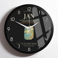 Thumbnail for JacksonMedgar Wiley Evers International Airport JAN Wall-Clock Framed - Black