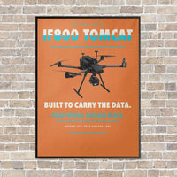 Thumbnail for Inspired Flight IF800 Tomcat vertical canvas print - framed - orange background
