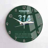 Thumbnail for Bombardier Learjet 31A design on dark green no frame wall clock