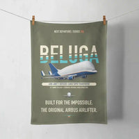 Thumbnail for Airbus A300-600ST BelugaST design on green army towel