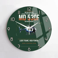 Thumbnail for MD Helicopters MD 530F design on dark green no frame wall clock