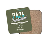 Thumbnail for Piper PA-24-250 Comanche 250 design on green army 1 piece coaster