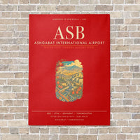 Thumbnail for Ashgabat International Airport ASB - Canvas Framed - Red
