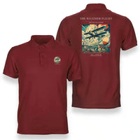 Thumbnail for VINTAGE G4045 - The Weather Flight - Double-Side Polo T-Shirt design on red