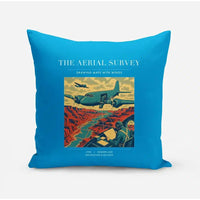 Thumbnail for VINTAGE G4031 - The Aerial Survey - Designed Pillows design on turquoise