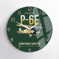 Thumbnail for Curtiss P-6E Hawk design on dark green no frame wall clock