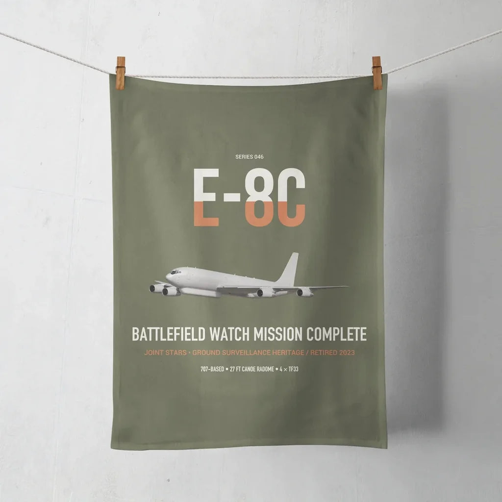 E-8C Joint STARS design on green army towel