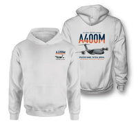 Thumbnail for Airbus A400M Atlas design on white double-side hoodie, double-side print