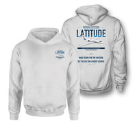 Thumbnail for Cessna Citation Latitude design on white double-side hoodie, double-side print