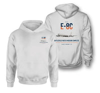 Thumbnail for E-8C Joint STARS design on white double-side hoodie, double-side print
