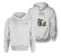 Thumbnail for Oulu Airport (OUL) design on white double-side hoodie