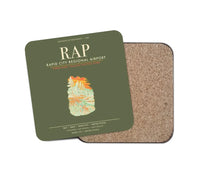 Thumbnail for Rapid City Regional Airport (RAP) design on green army 1 piece coaster